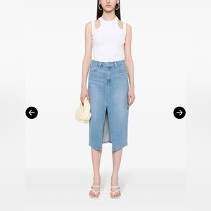 Paige Angela denim midi skirt. Size 29.